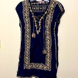 EUC Calypso St Barth Embroidered Tunic